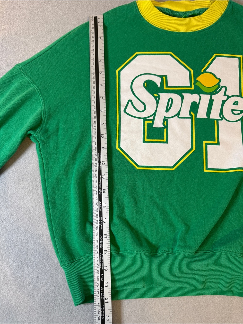 Women's Coca-Cola Sprite Sweatshirt Size XXS Green - Picture 8 of 10